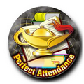 Knowledge Lamp Perfect Attendance Full Color Stock Insert (2")